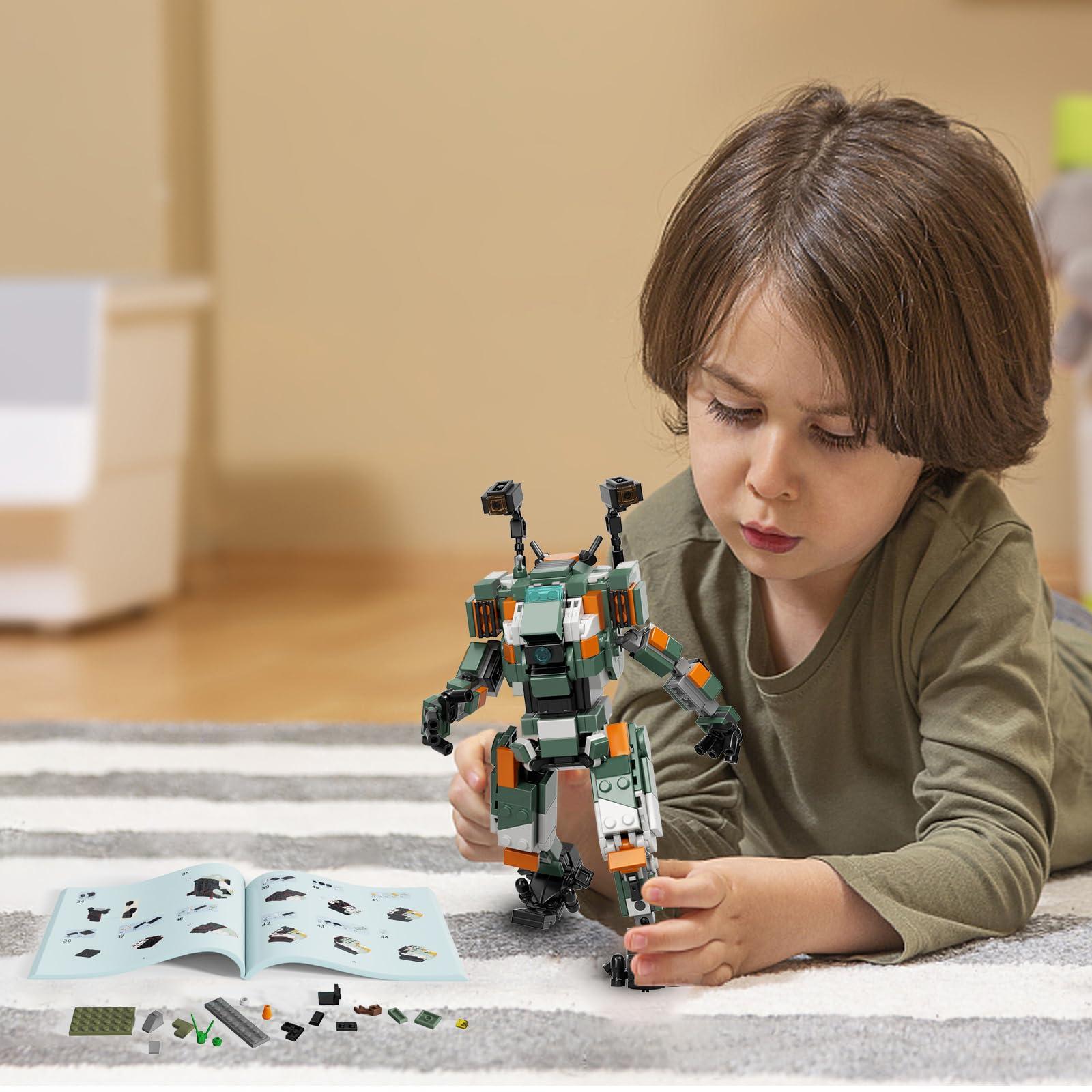 Aundblock Aundblock BT-7274 Titan Mecha Robot Building Kit, Vanguard-Class Game Mech Action Figure Cool Robots Toys, with Stable Pedestal, Suitable for Fans Boys Kids Birthday Christmas (528 PCS)