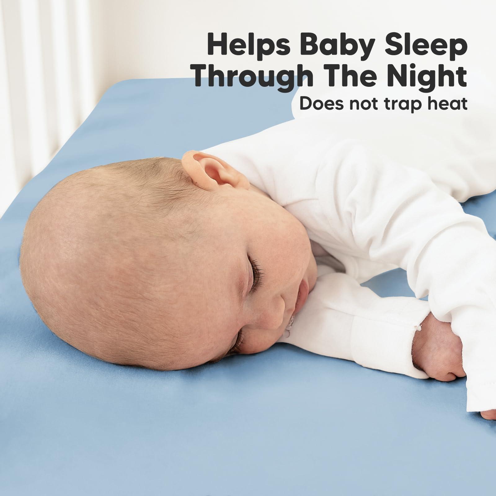 KeaBabies KeaBabies 2-Pack Organic Crib Sheets for Boys, Girls, Jersey Fitted Baby Crib Sheets Neutral, Cotton Breathable Crib Sheet, Cute Printed Crib Mattress Sheet, Baby Mattress Sheets (Cornflower)