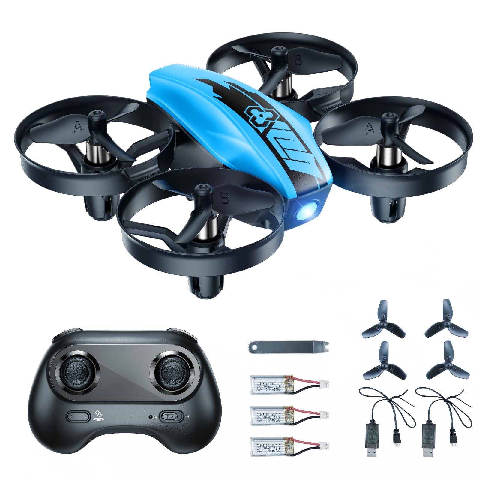 Veeniix Veeniix V995 Mini Drones for Kids 8-12 and Beginners,Indoor RC Quadcopter,Small Helicopter Plane with 3D Flips,360 Rotation,Circle Fly,Auto Hover,Headless Mode and 3 Batteries,Gift for Boys and Girls