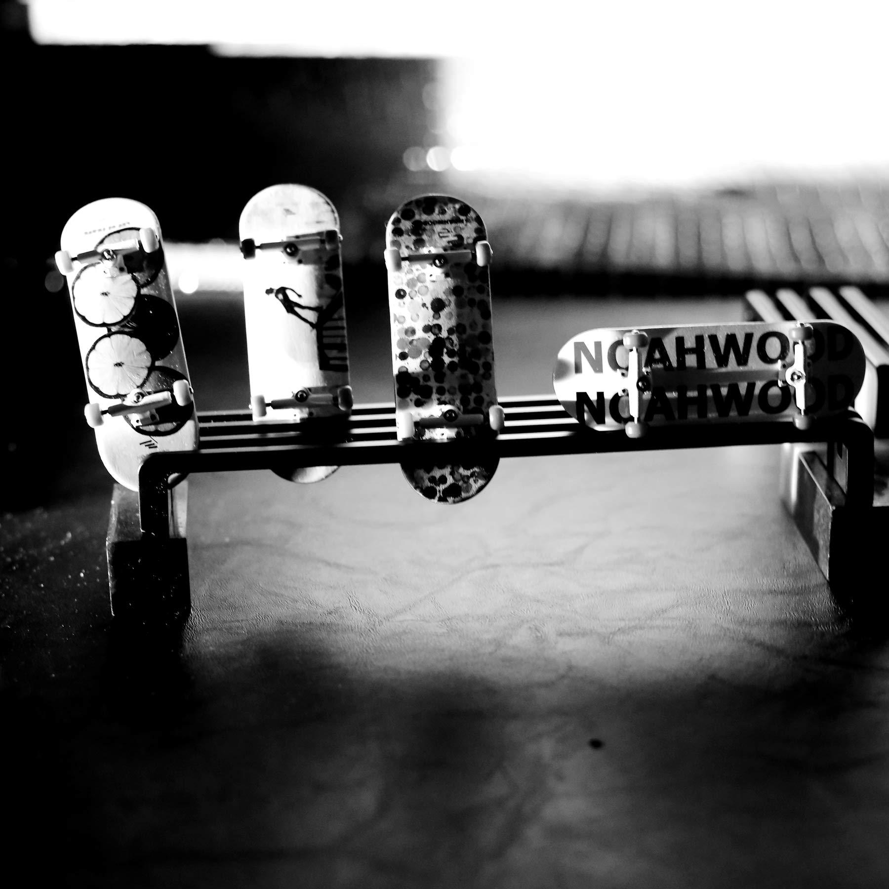 NOAHWOOD NOAHWOOD PRO 6-Layer Color Bamboo Handmade Fingerboards DECK (King of Skate Black, 100x33mm DECK)