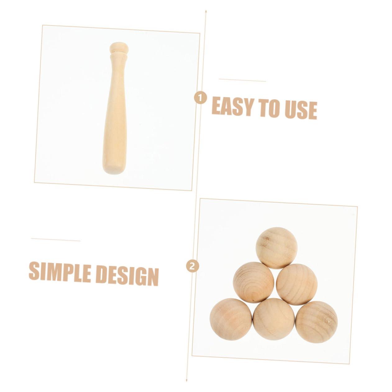 Alasum Alasum 4 Sets Mini Baseball Bat Toys Woody Toy Baseballs Baseball Bats Wood Crafts Unfinished Mini Baseball Painting Models Mini Graffiti Models Painting Baseball Bat Wooden