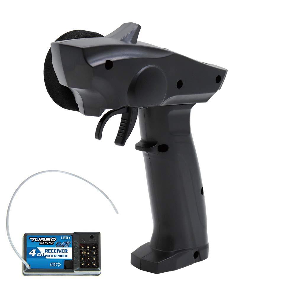 01 02 015 01 02 015 RC Car Transmitter, Throttle Fine Tuning Remote Control Receiver 2 Speed Adjustment 2.4GHz 4CH with LED Light for Electrical Equipments