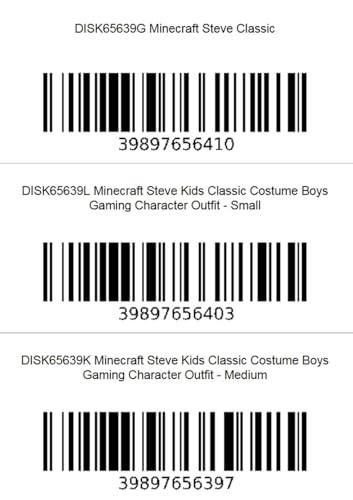 Disguise Steve Classic Minecraft Costume, Multicolor, Large (10-12)