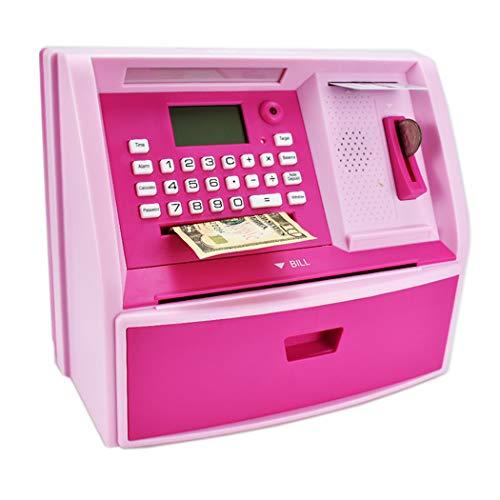 Like Talking ATM Savings Bank, Digital Piggy Bank, ATM Money Coins Machine for Kids Birthday Gift (Pink/Pink)