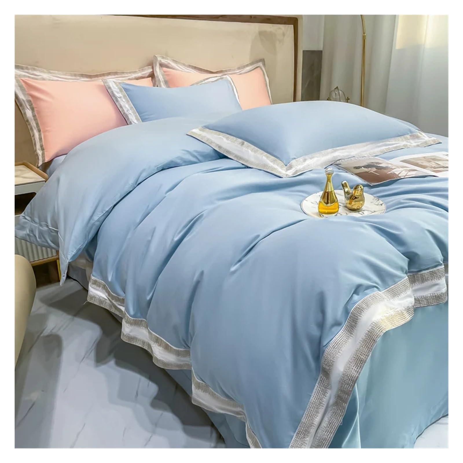 ADovz ADovz 100% Cotton Bedding Set Embroidery Duvet Cover Set with Sheet Comforter Covers Pillowcases Bed Linen,Bed Sheets