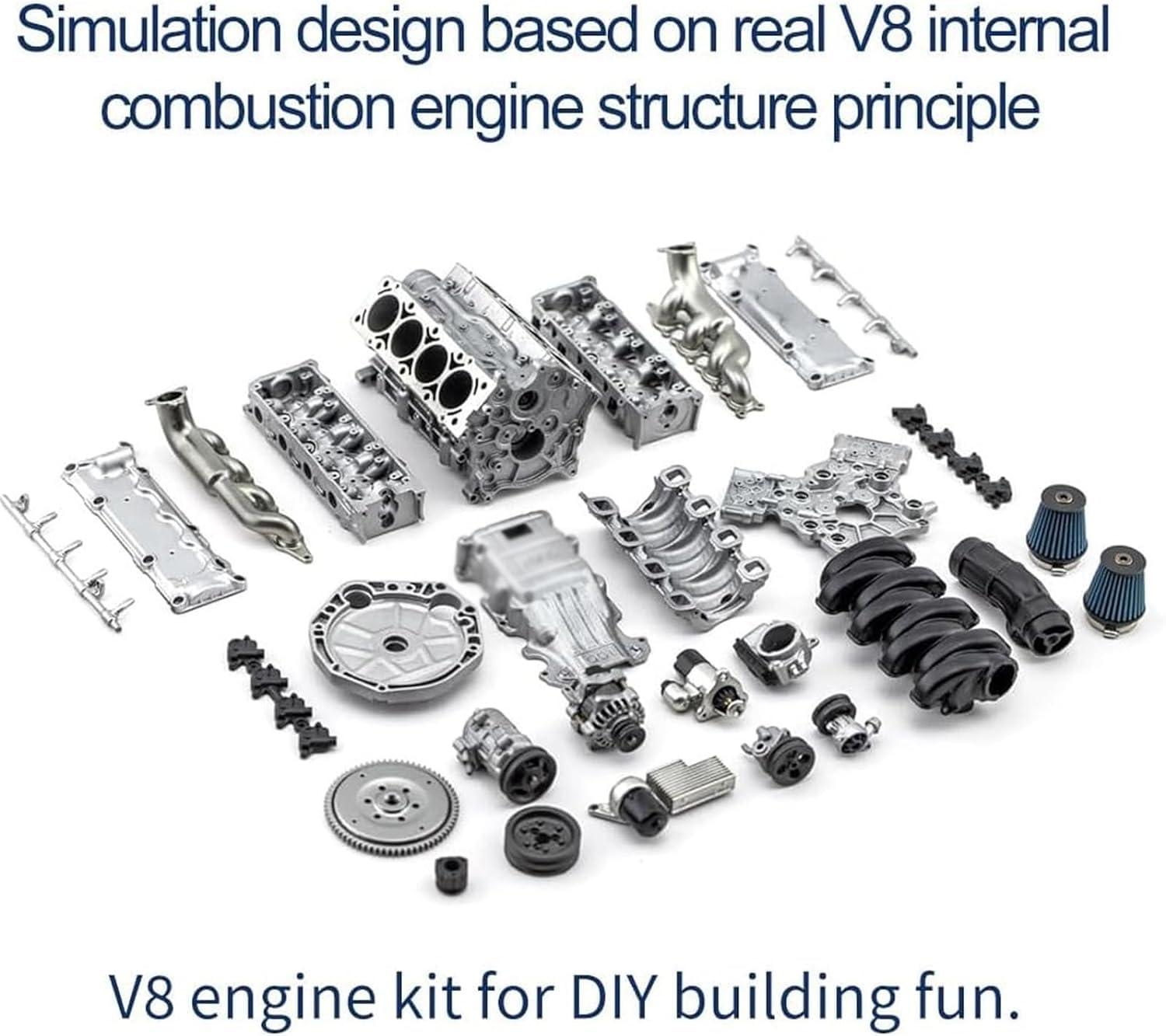 Generic Generic Cison Engine, Cison V8 Engine Kit, Steria Mini V8 Engine Kits That Runs, Cison V8 Engine Model Kit That Runs (1pcs)