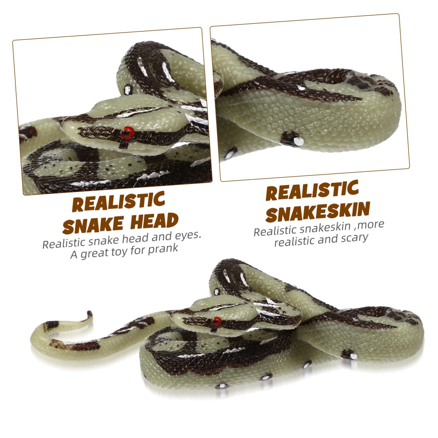 VALICLUD Realistic Rubber Snakes Fake Snake Pranks Scary Snake Toys for Garden Props Trick Halloween Decoration