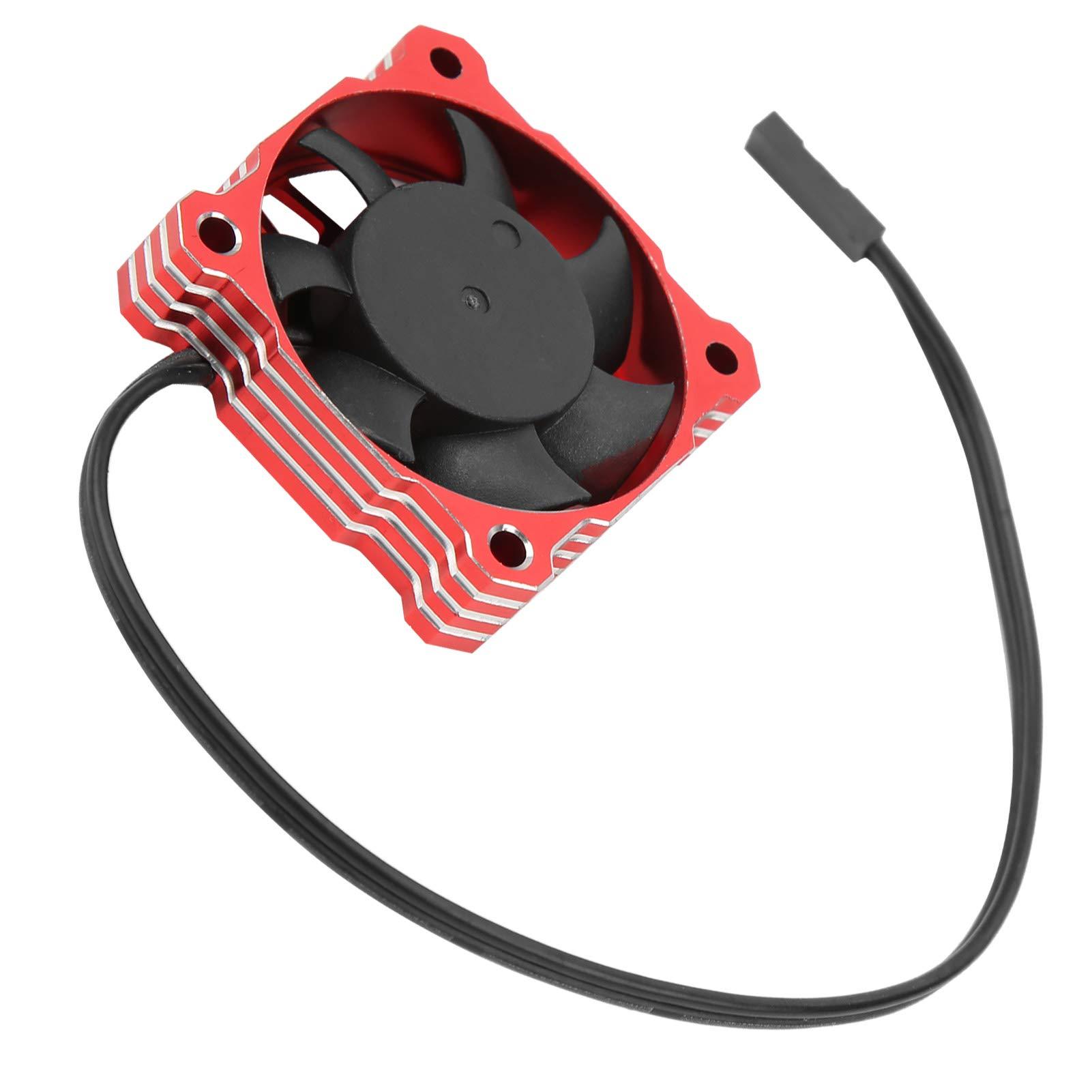 Gavigain Gavigain RC Cooling Fan, 40mm Motor Cooling Fan for RC Cars 16000RPM Brushless ESC Alluminum Motor Cooling Fan High Speed RC Cooling Fan for RC Vehicles (Red)