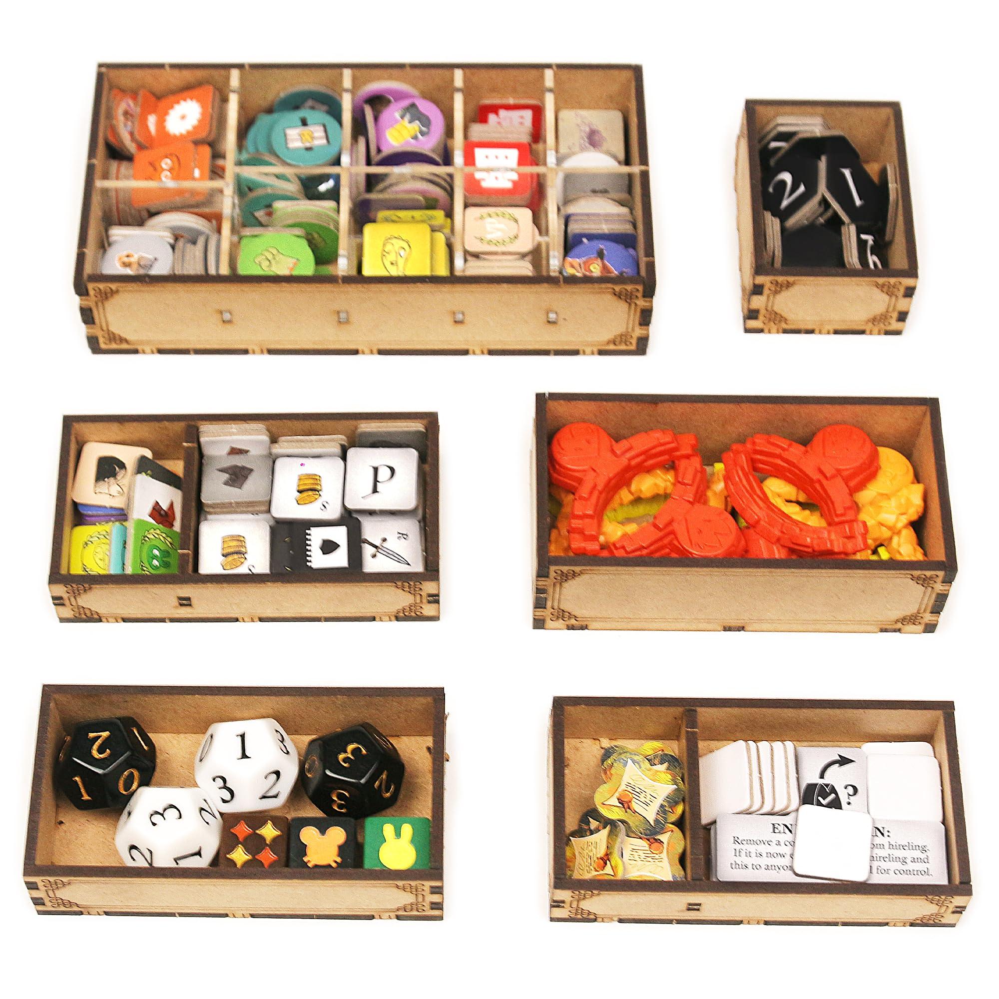 TowerRex TowerRex Board Game Organizer for Root Board Game Box, Root expansions, Root Underworld Expansion, Root riverfolk Expansion, Root Marauder Expansion, Root Clockwork Expansion, Root Tokens and Cards