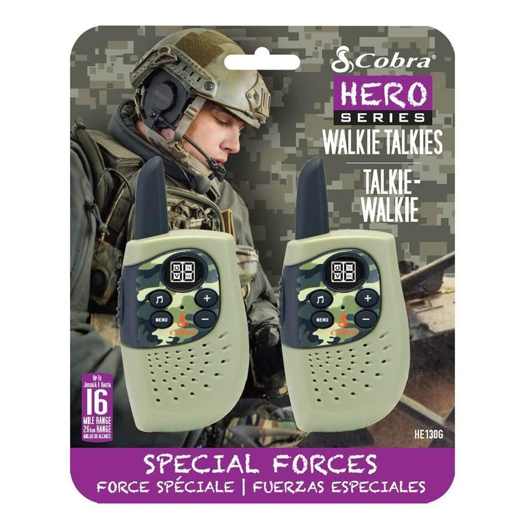 Cobra Cobra HE130G Kids' Walkie Talkies Two-Way Radios Toy for Kids, Hero Series (Green, Pair)
