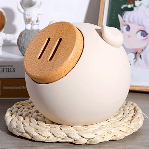 hehe Piggy Bank, Coin Bank, Coin Counter for Kids,for Decoration Or As Gift On Christmas, Pink/Beige-Beige||L
