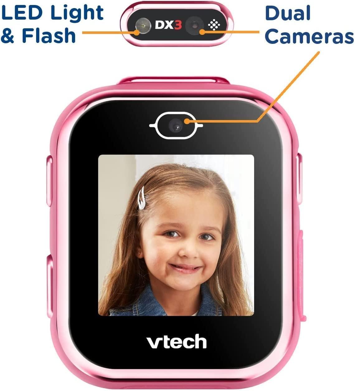 VTech VTech KidiZoom Selfie Camera & Smartwatch DX3, Educational Learning Task Games & Activities Pink (Combo Pack)