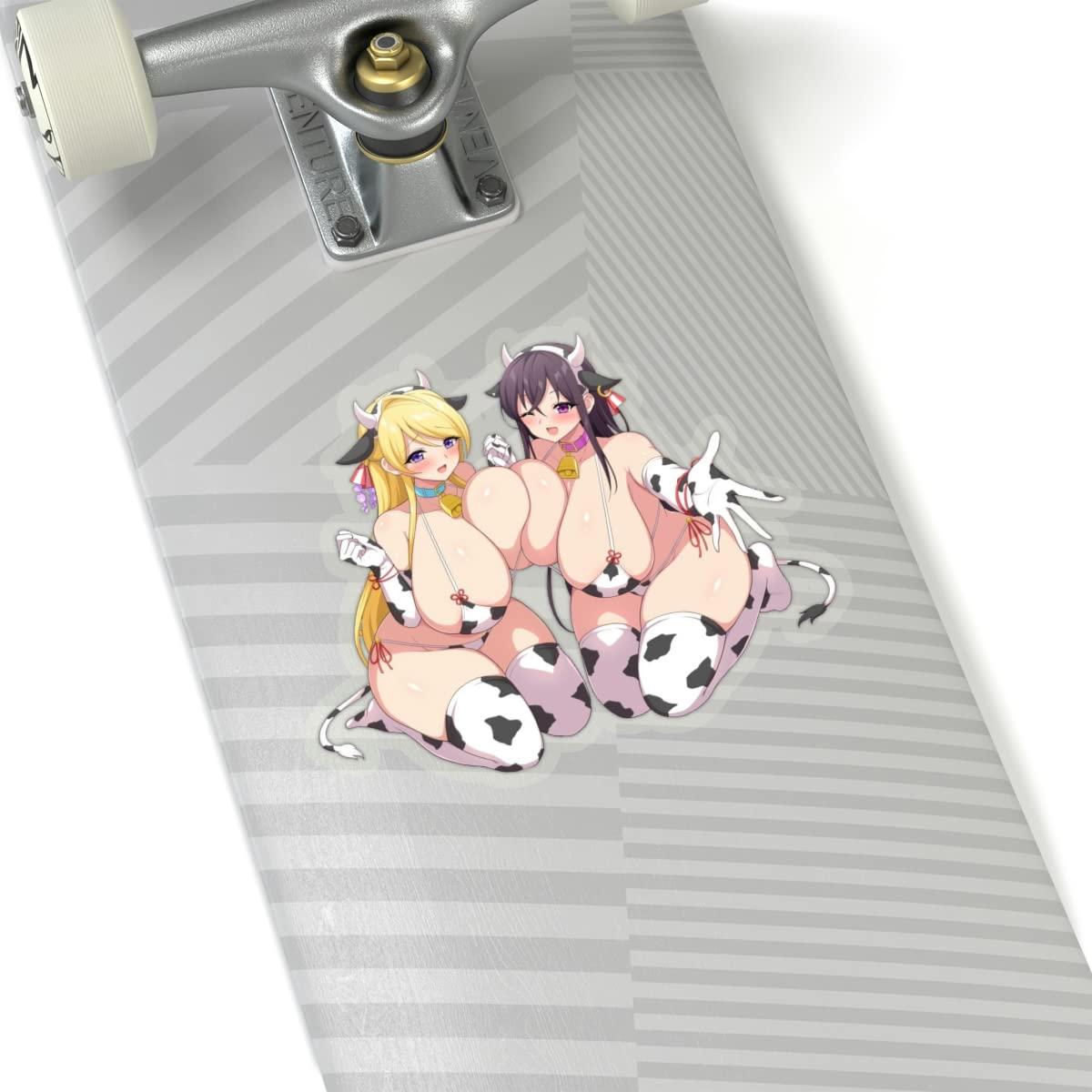 ToysCentral Basics Anime Girls Sticker,Manga Sticker,Cute Anime Sticker,Kawaii Anime Sticker,Ecchi Stickers,Lewd Anime Sticker,E76 (6x6, Transparent)