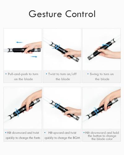 XenoSaber XenoSaber Upgraded Xenopixel 3.0 Motion Control Light Saber, Smooth Swing Combat Dueling Saber for Adults with APP, 34 Sound Fonts Infinite Color Change, 16GB SD Card, 8 Light Effect 12 Ignition