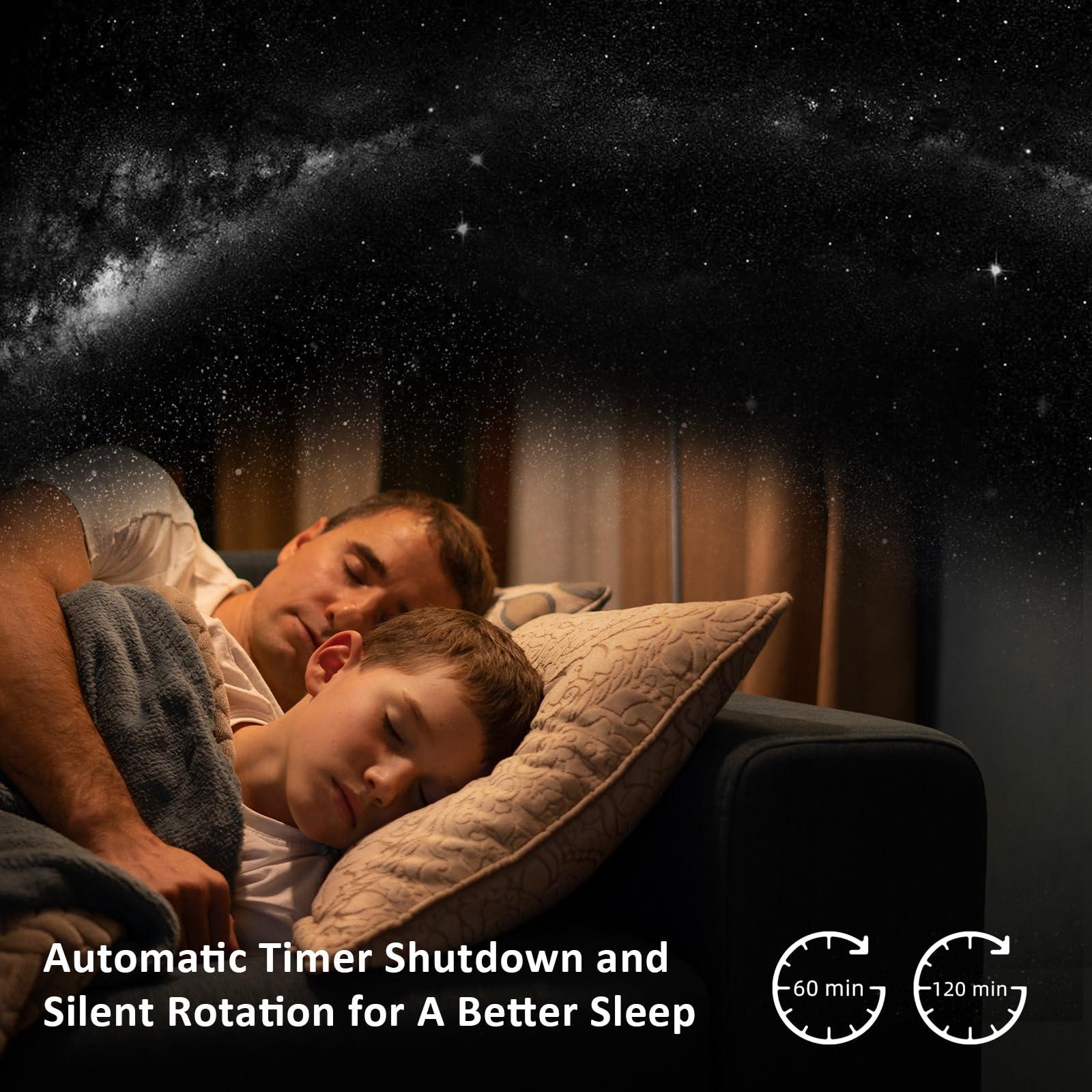 Ainael Ainael Galaxy Projector, Star Projector Planetarium Night Light Lamp Ceiling Space Starry Sky Projector with Light Strip Meteor and Galaxy Projector for Kids Bedroom Birthday Christmas Gift (White)