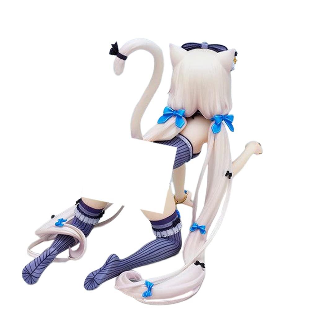 HUHULI No Box Hantai Anime Girl Figure Chocola/Vanilla Length 23CM Model Toys Action Figure Collection Anime Character (Blue)