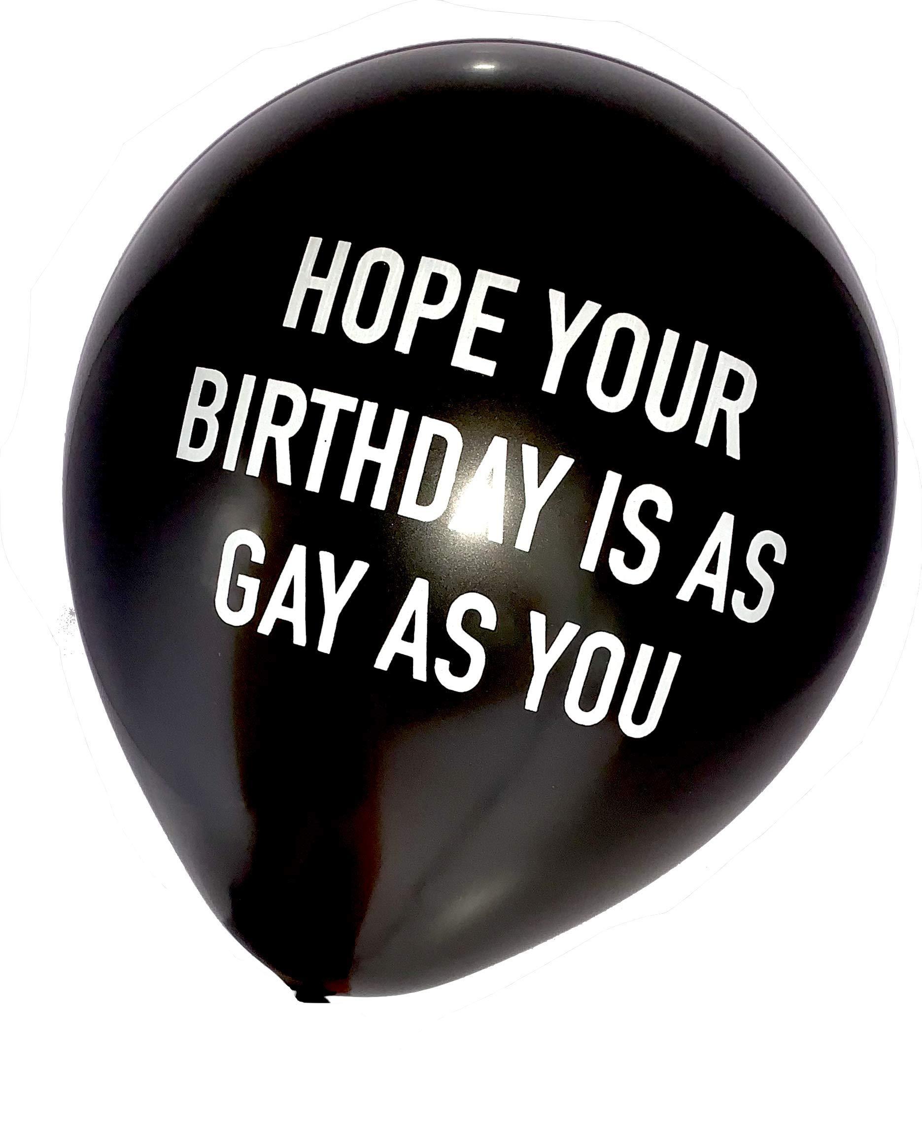 Brutal Brutal Balloons - Abusive Balloons Black & Red Pack of 12 - Rude Birthday Balloons for Adults - Insult Your Friends or Enemies with Funny Party Decorations - the Most Offensive Balloons on the Planet