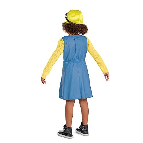 Disguise Bob Minion Girl Costume for Kids, Official Minion Outfit with Goggles and Hat, Classic Size Small (4-6x) Multicolored
