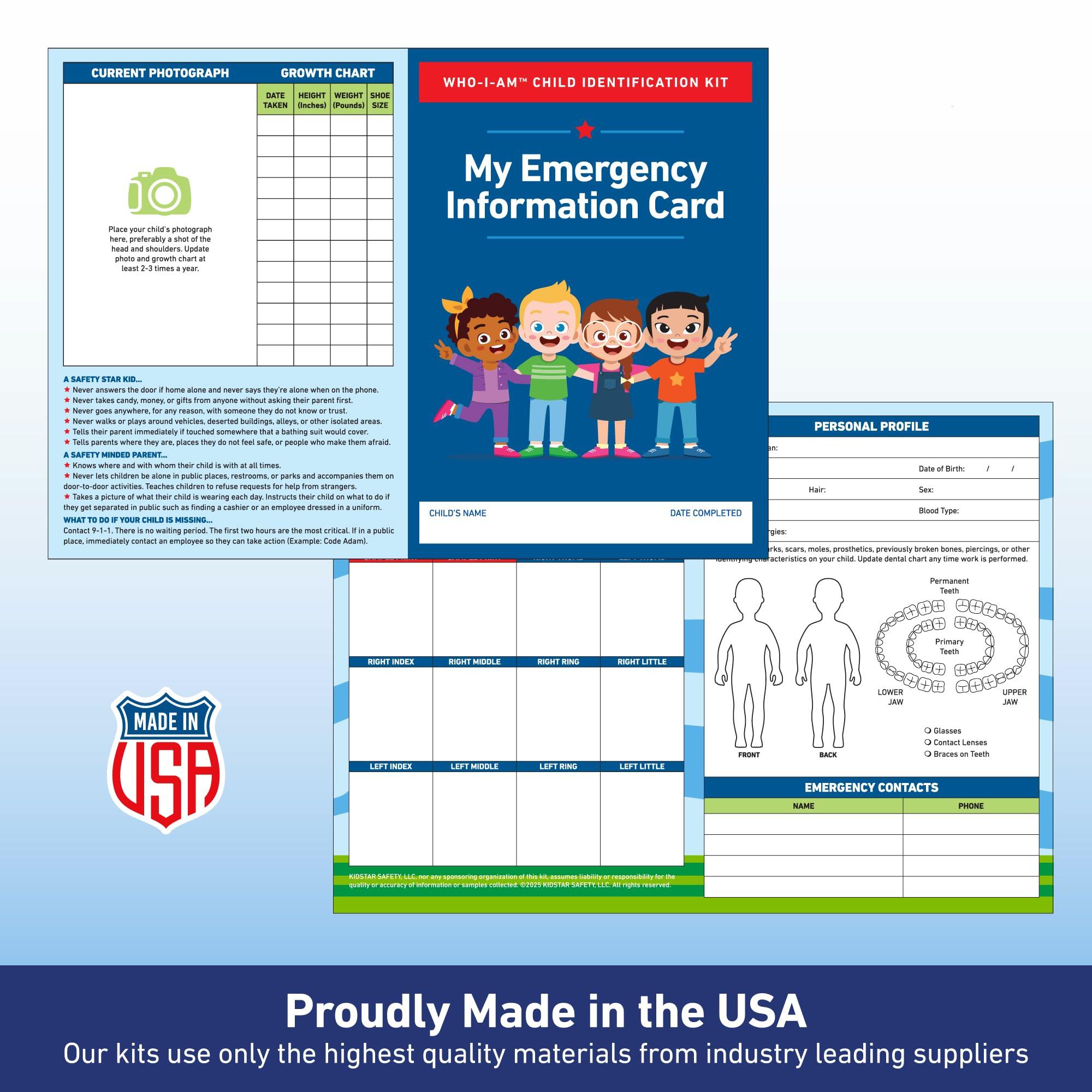 KidStar Safety KidStar Safety Who-I-Am Child ID Kits with Fingerprint & DNA Samples (5 Pack)