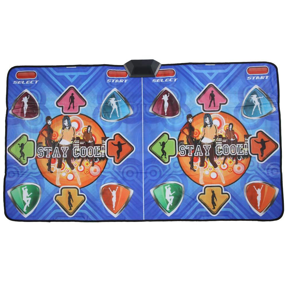 Dilwe Double Dance Mat Game for TV, Dance Mat for Kids and Adults Dancing Game Dance Pad PVC Dance Mat with TV Video Interface, Computer USB Interface, Support for Systems