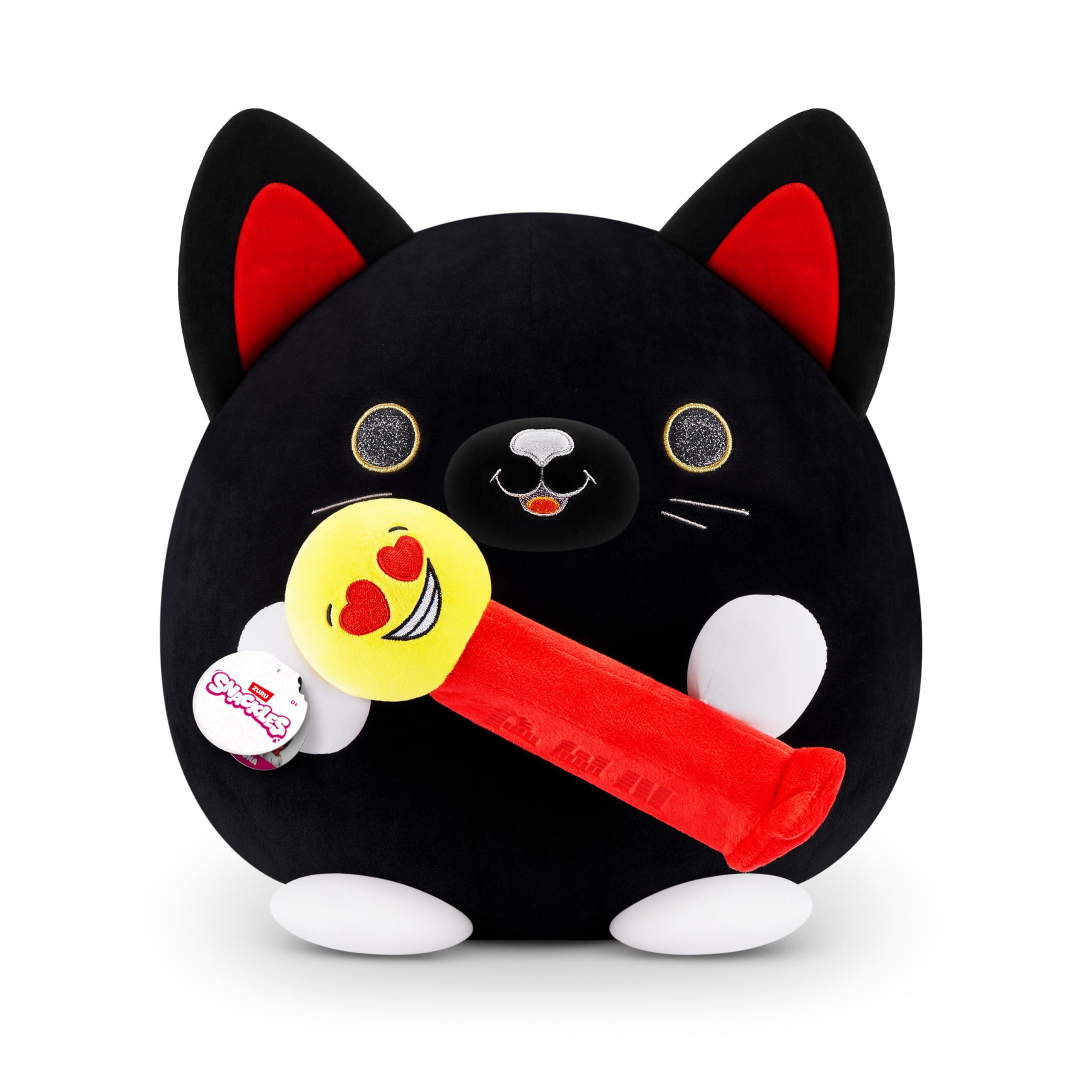 ZURU Snackles ZURU Snackles (Pez Black Cat Super Sized 14 inch Plush by ZURU, Ultra Soft Plush, Collectible Plush with Real Licensed Brands, Stuffed Animal