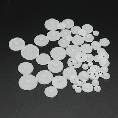 N\\D ND 58PCS Plastic Gears Toy Motor Crown Gear Set for DIY RC Car Robot Part