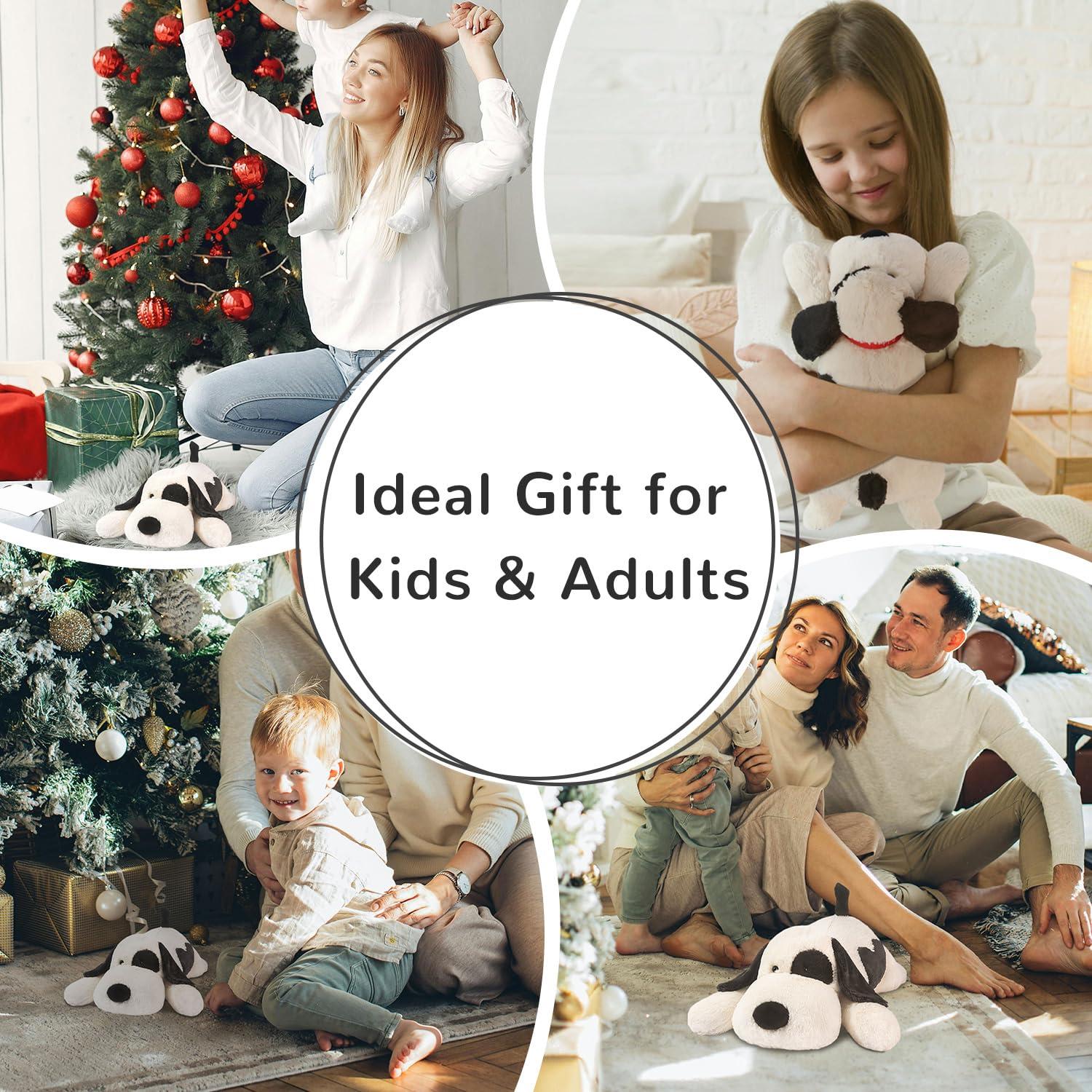 ZPIUU ZPIUU Dog Weighted Stuffed Animals,30 Inch 5.5 lbs Weighted Plush Animals,Giant Puppy Plush Pillow Toy, Gifts for Kids, Boys and Girls Adults (30\" 5.5lbs)