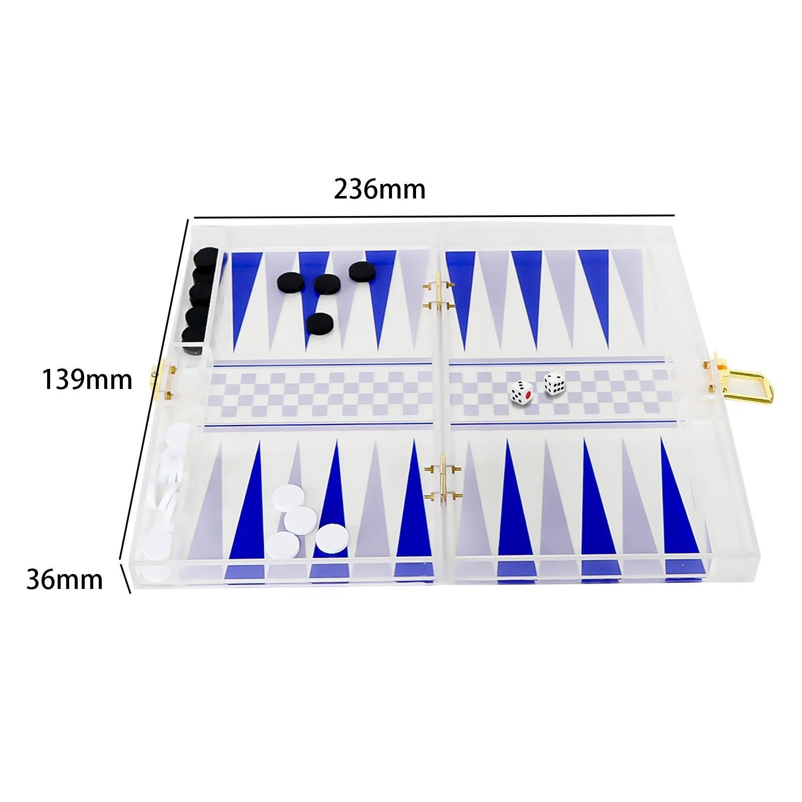 rockible rockible Travel Backgammon Set,Classic Board Game,Folding,Desktop Game,Strategy Board Game,Backgammon Board Game Set for Adults,Travel