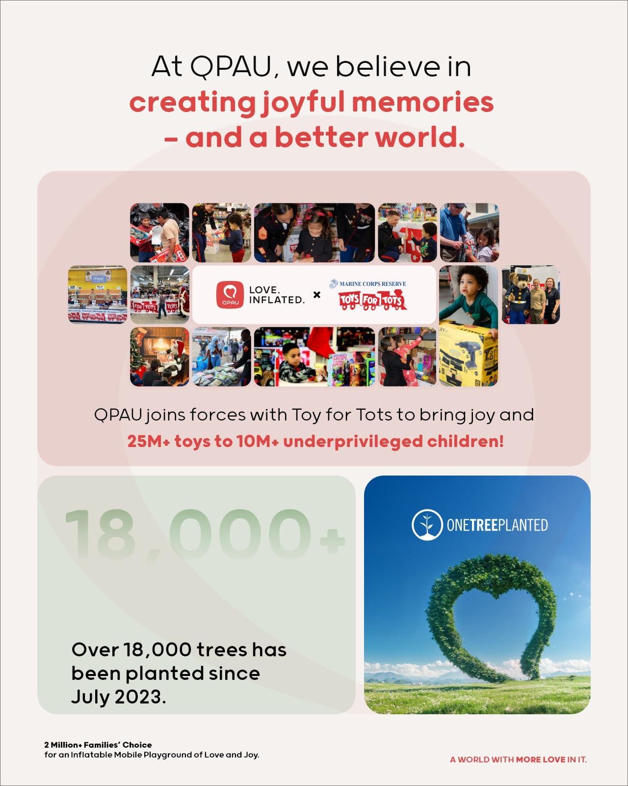 QPAU QPAU Inflatable Tube, 0.4 mm Thickened Puncture-Resistant Heavy Duty Float, River Raft with Ergonomic Backrest, Mesh Bottom & 2 Cup Holders for Family Friends Lake Float