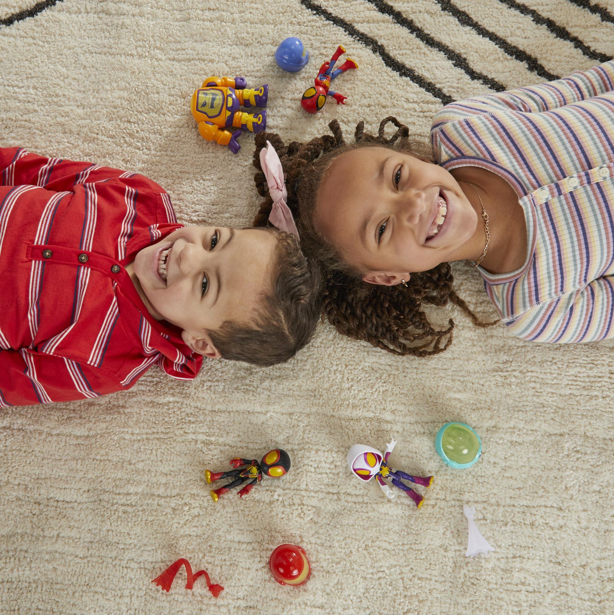 Spidey and his Amazing Friends Spidey and his Amazing Friends Marvel Web-Spinners Gear Up for Adventure 4-Pack, 4-Inch Action Figures with 6 Accessories, Super Hero Toys for Kids 3+