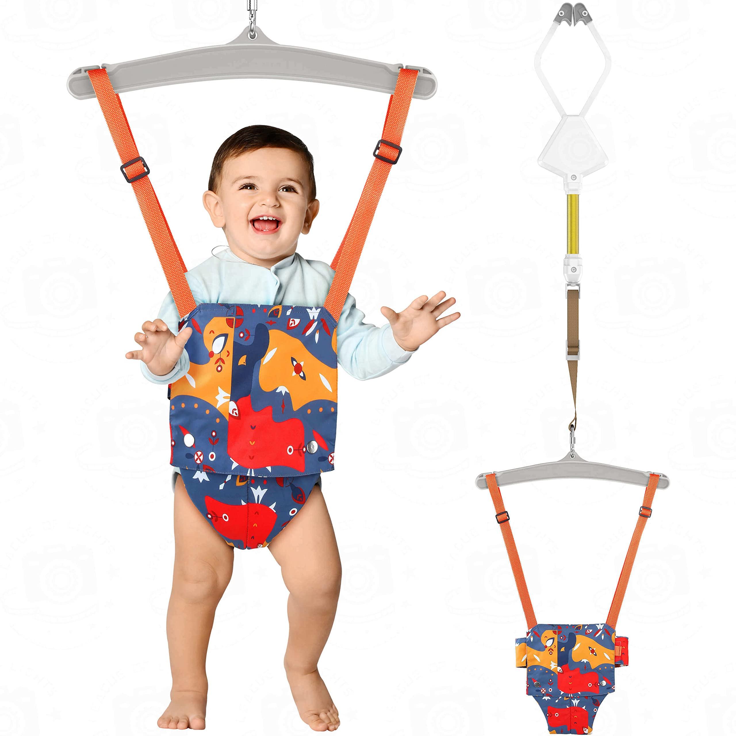 TUBAGOU Door Jumper for Baby Swing Jumper, Adjustable Johnny Jumper w Seat, Baby Doorway Jumper Set Great for Baby Exerciser, Durable Door Clamp Bumper Jumper for 6-24 Months Toddler Infant
