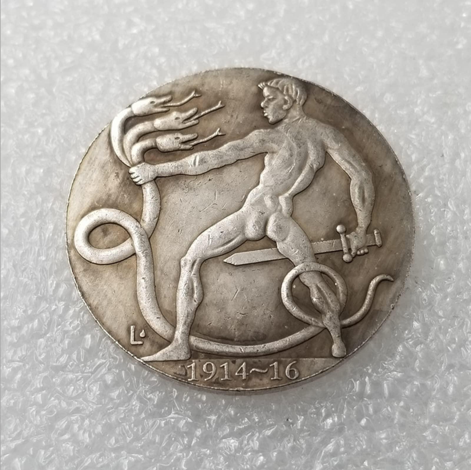 WSGB WSGB German Coin Three-Headed Snake and Sword Coin Gift Three-Headed Snake and Sword Coin Souvenir Lucky Coin