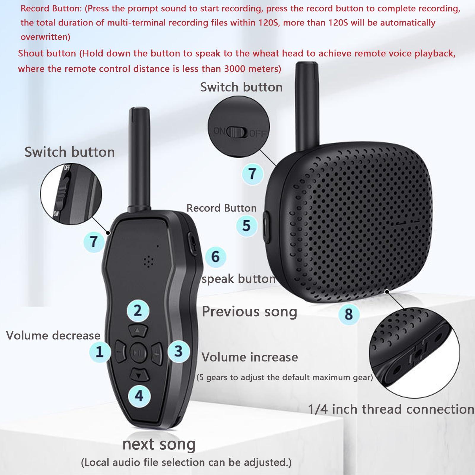 Generic Drone Speaker Megaphone Loudspeaker Ultra-Long Distance Wireless Mini Speaker Drone Walkie Talkie Two Way Radio Communication Accessories for DJI Air 3/Air 2S/Mavic 3 Pro/Mavic 3/Mavic 3 Classic