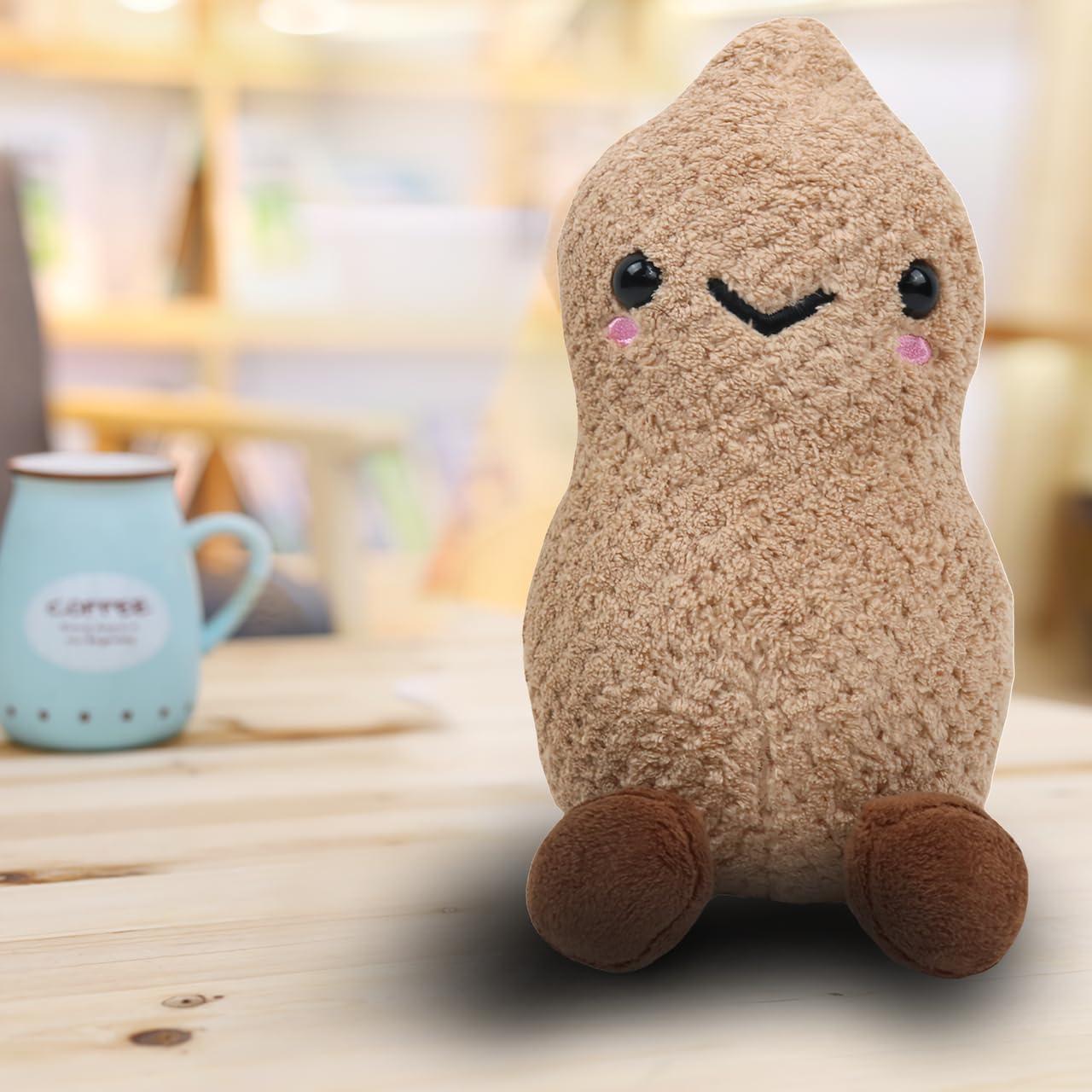 Dupuci Dupuci 6.5inch Peanut Plush Toy Soft Stuffed Doll Smile Face Groundnut Plushies for Kids Gift