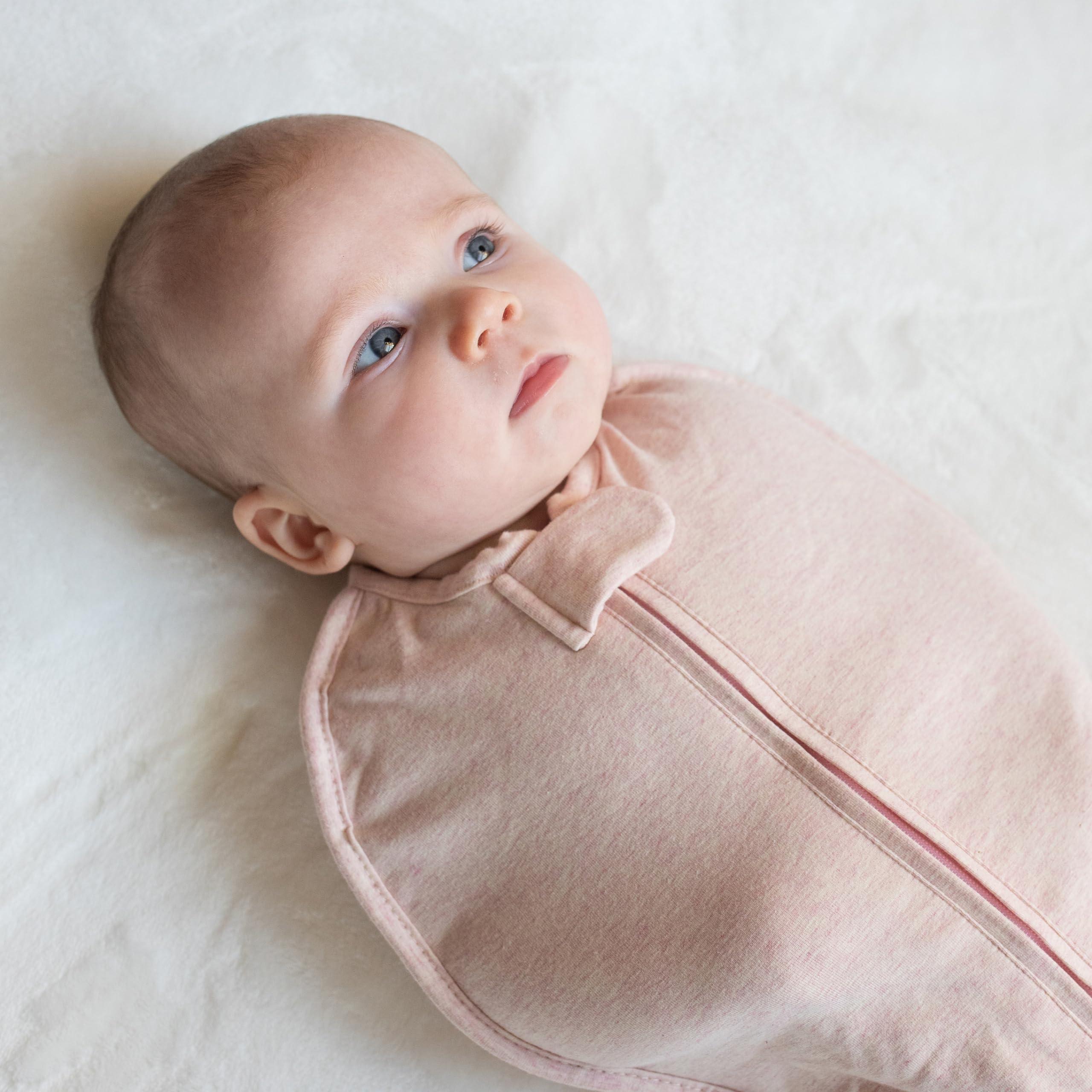 Woombie Woombie The Original Baby Swaddling Blanket - Soothing, Cotton Baby Swaddle - Wearable Baby Blanket, Watercolor Roses, 14-19 lbs