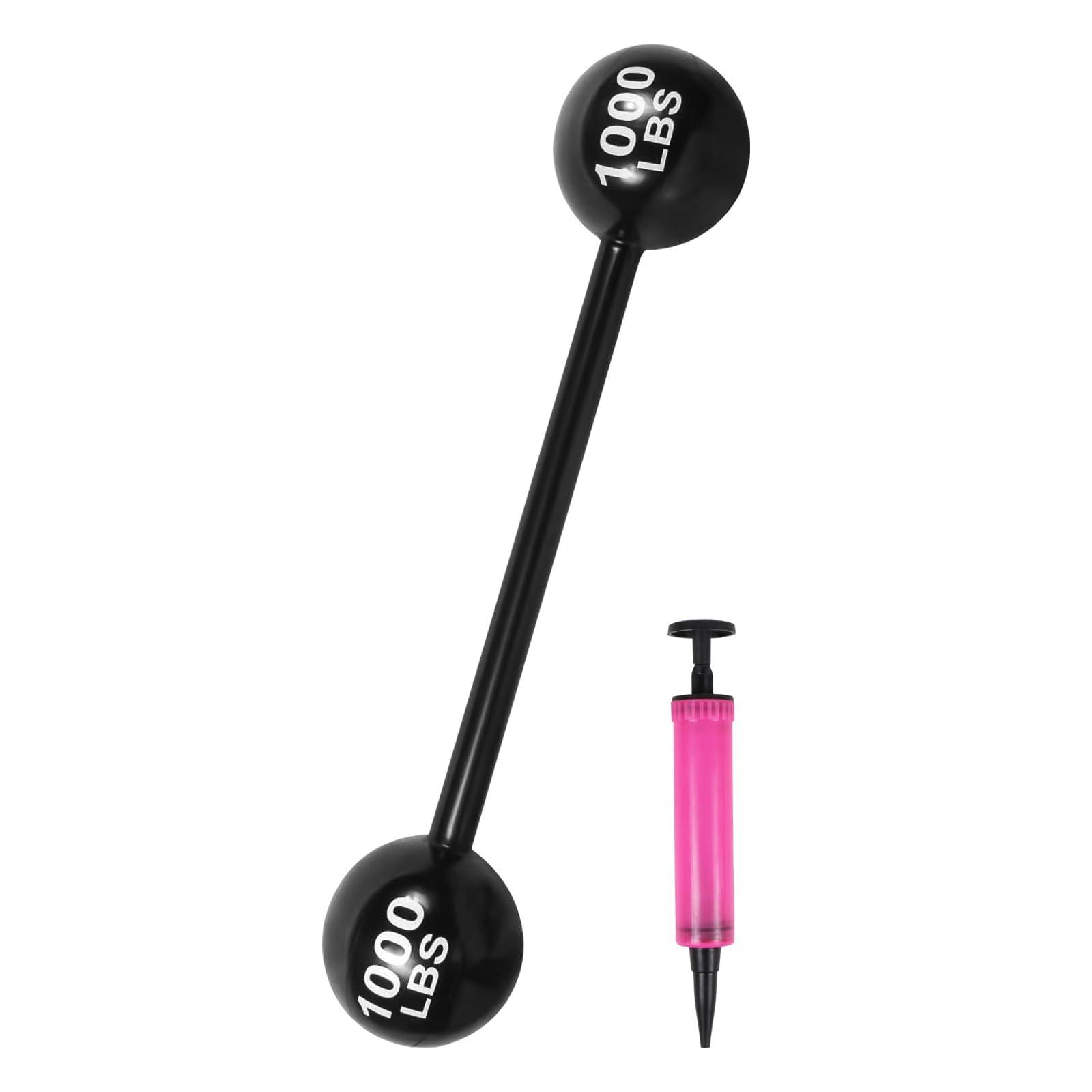 EVERMARKET Giant Inflatable Dumbbell Barbell,Funny Carnival Circus Decorations Birthday Halloween Strongman Party Decorations Fake Weights Cosplay Props Party Supplies,Blow Up Strongman Costume Photo Booth Props