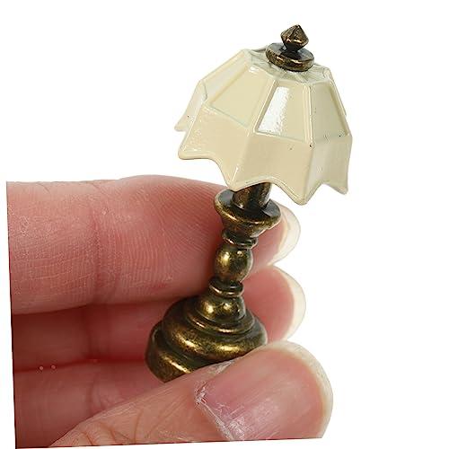Tofficu 4pcs Mini Light Model Miniature Lamp Model Mini House Table Lamp Bedside Light Miniature Mini Lamp Miniature Furniture Model Micro Landscape Model Mini Bedside Light Creative Lamp