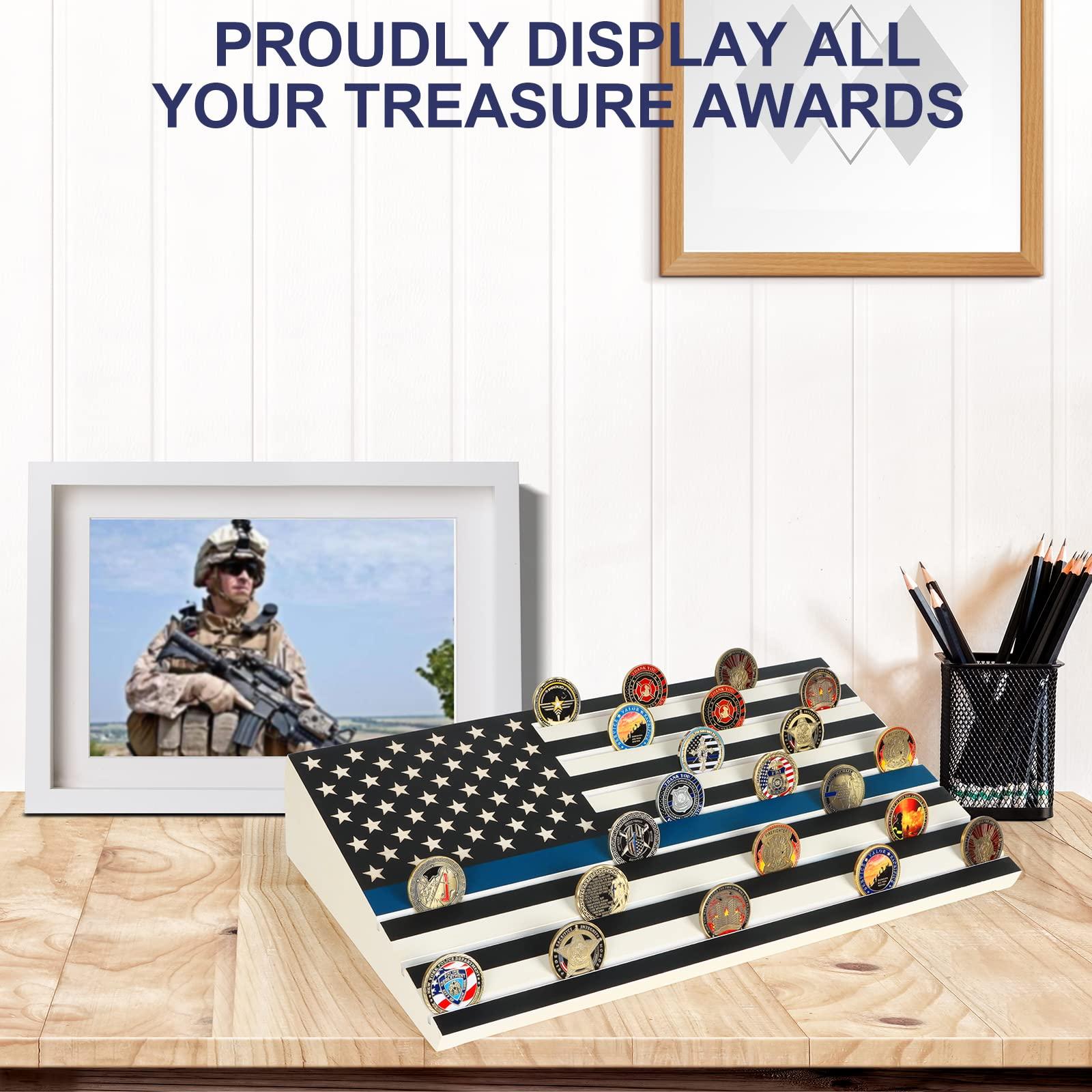 ASmileIndeep Flag case+ Challenge Coin Display