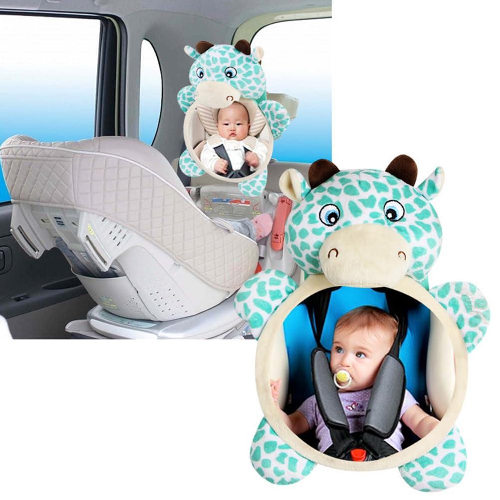 Abaodam Baby Car Mirror Rear Facing Infant Safety Shatterproof Baby Rearview Mirror Car Seats Plush Toddler Mirror Baby Safety Mirror