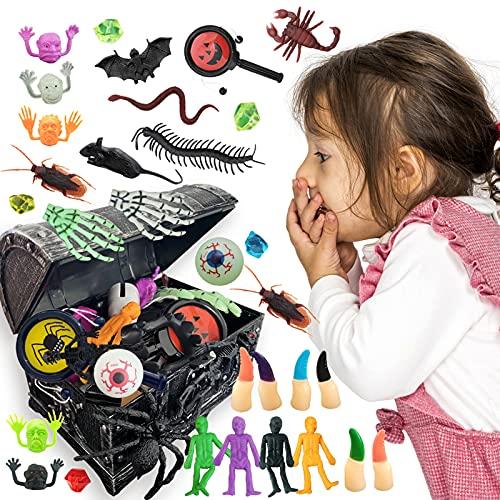 KEEPAA Kids Pirate Toys Set 43pcs Toys Pirate Treasure Chest Toy can be Used as Pinata Filler Toy Assortment, Carnival prizes, School Classroom Rewards, Christmas Gift