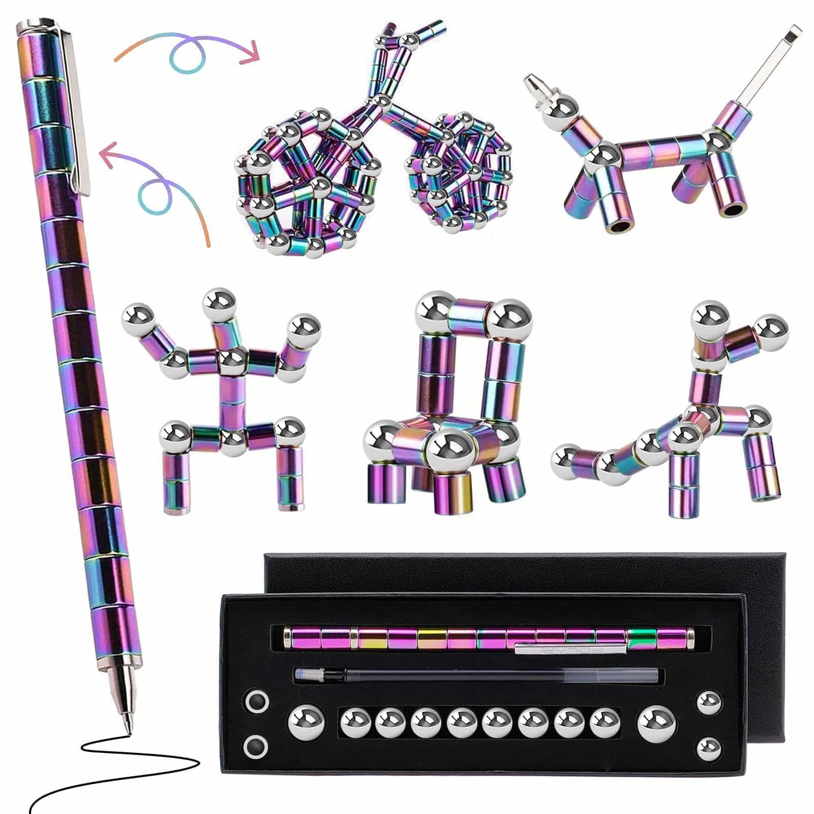 YYMHMF Fidget Pen Gifts For Teenage Girls - Magnetic Pen Cool Gadgets Teen Boys Gift Ideas - Magnet Pen Cool Things For Adults Kids Teens - Best Gift For 10 11 12 13 14 15 Year Old Boy - Novelty Toy For 8-12