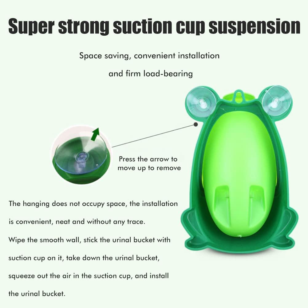WBTY WBTY Cute Frog Potty Training Urinal for Boys Toilet with Suction Cup Cartoon Kids Urinal Trainer with Funny Target Point (Fruit Green+Orange)