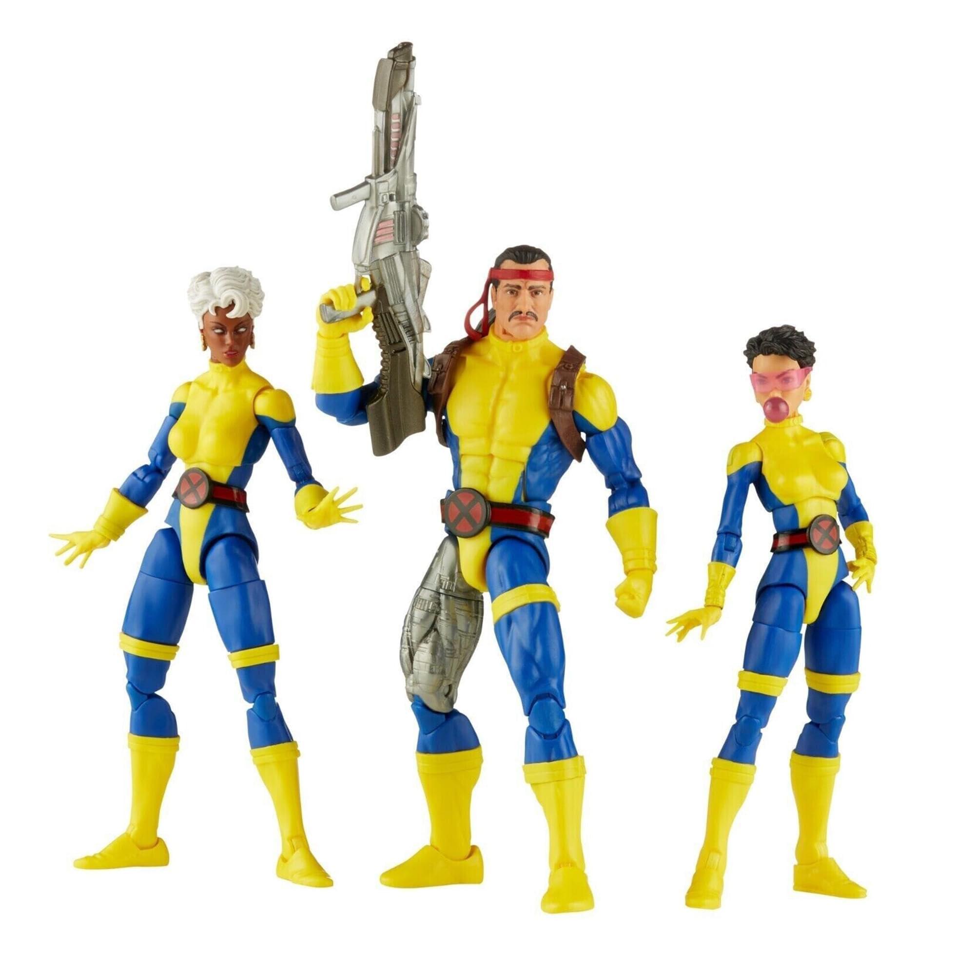 Marvel Marvel Legends Series Forge, Storm, & Jubilee X-Men 60th Anniversary Action Figure Set, 6-Inch Action Figures