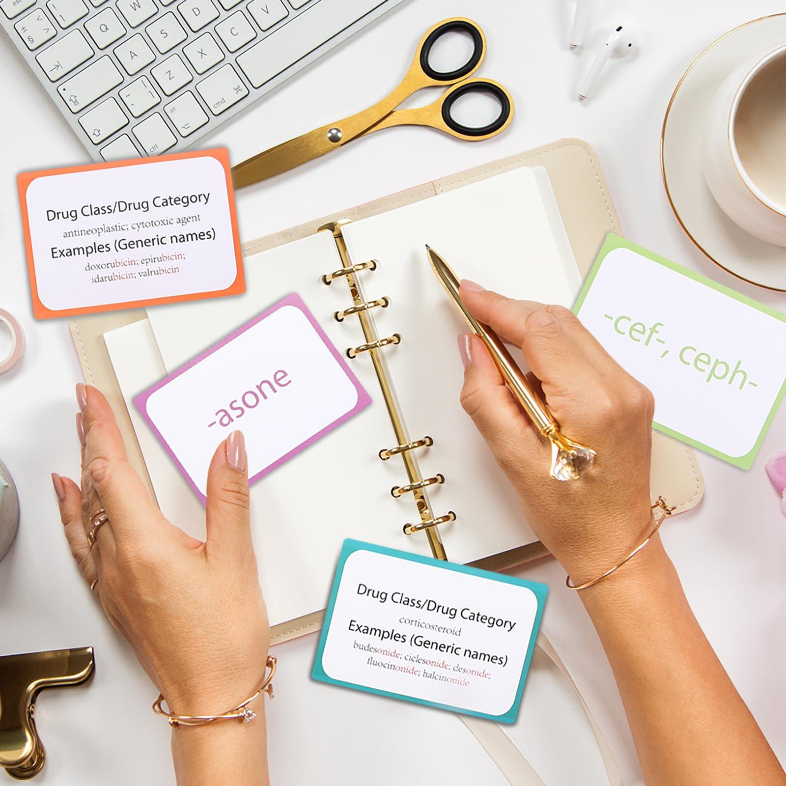 SHUNNIUB Pharmacology Mnemonics Flashcards: 60 Durable Flashcards with Mnemonics for Easy Drug Classification - A Must-Have Nursing School Success Bundle for Paramedic & Med Students