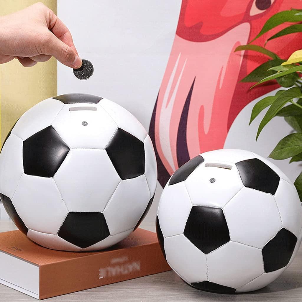 BerlinVV Piggy Bank for Boys Girls Kids Creative Football Piggy Bank for Boys Soccer Coin Bank Cute Money Box Coin Saving Pot Money Box 7.8x7.8x7.4in (Color : Small Piggy Bank)