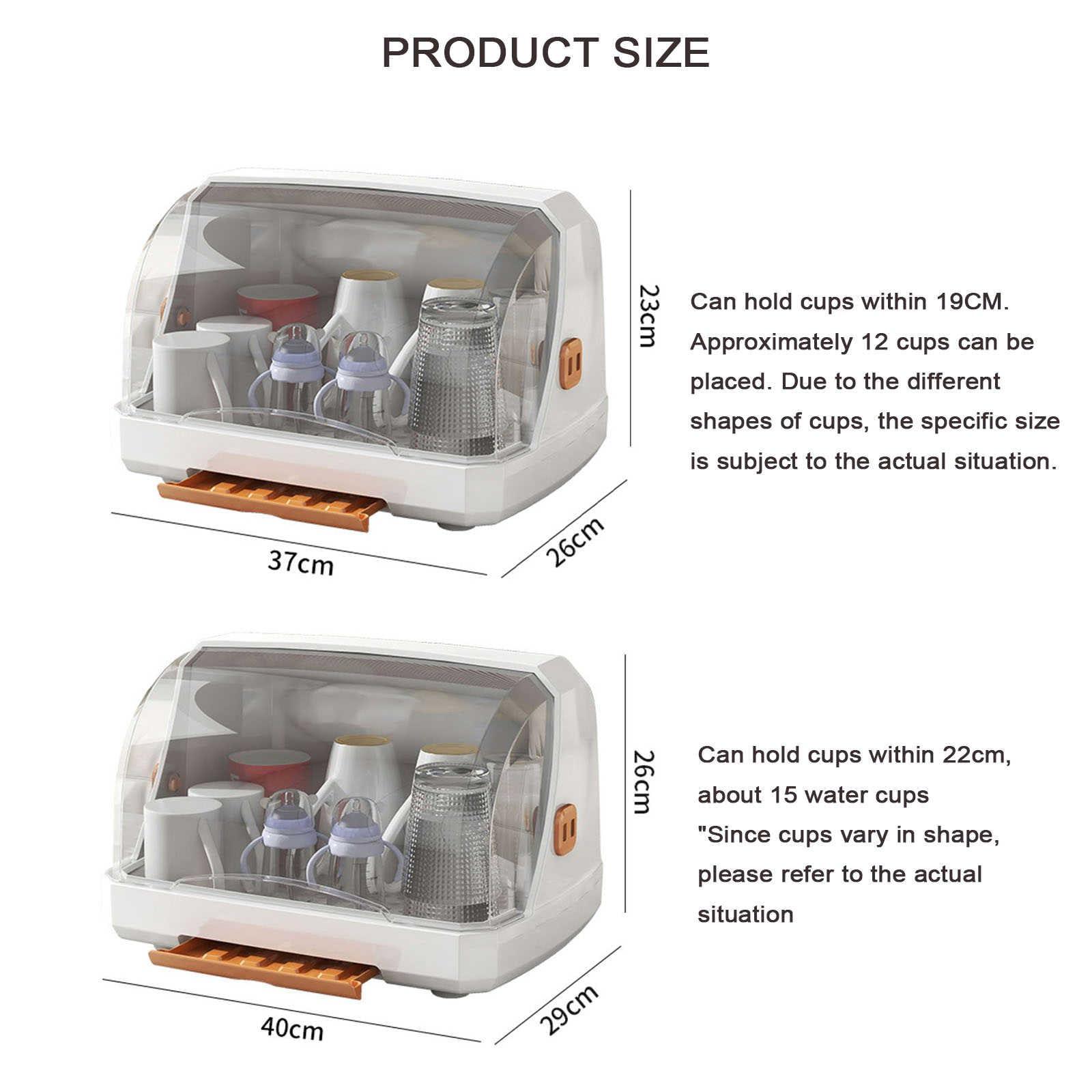GLDWEY GLDWEY Desktop Cup Storage Rack Multi Functional,Baby Bottle Drying Rack, Portable Bottle Drying Rack, Space Saving Drying Rack for Baby Bottles, Baby Drying Rack with Cover