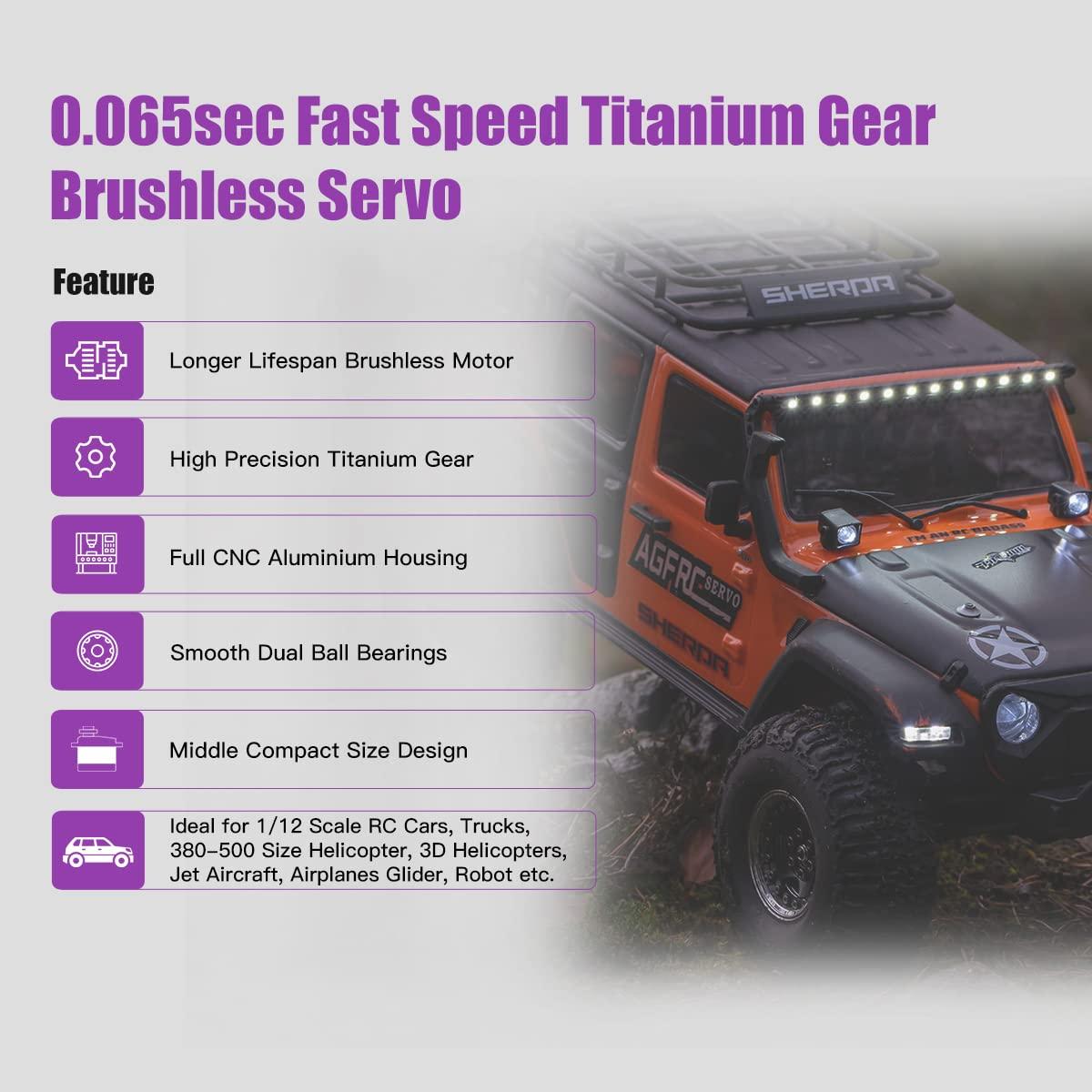 AGFRC AGFRC A35BHM 8.5KG Brushless RC Steering Servo and AGF-SPV3 Servo Programmer