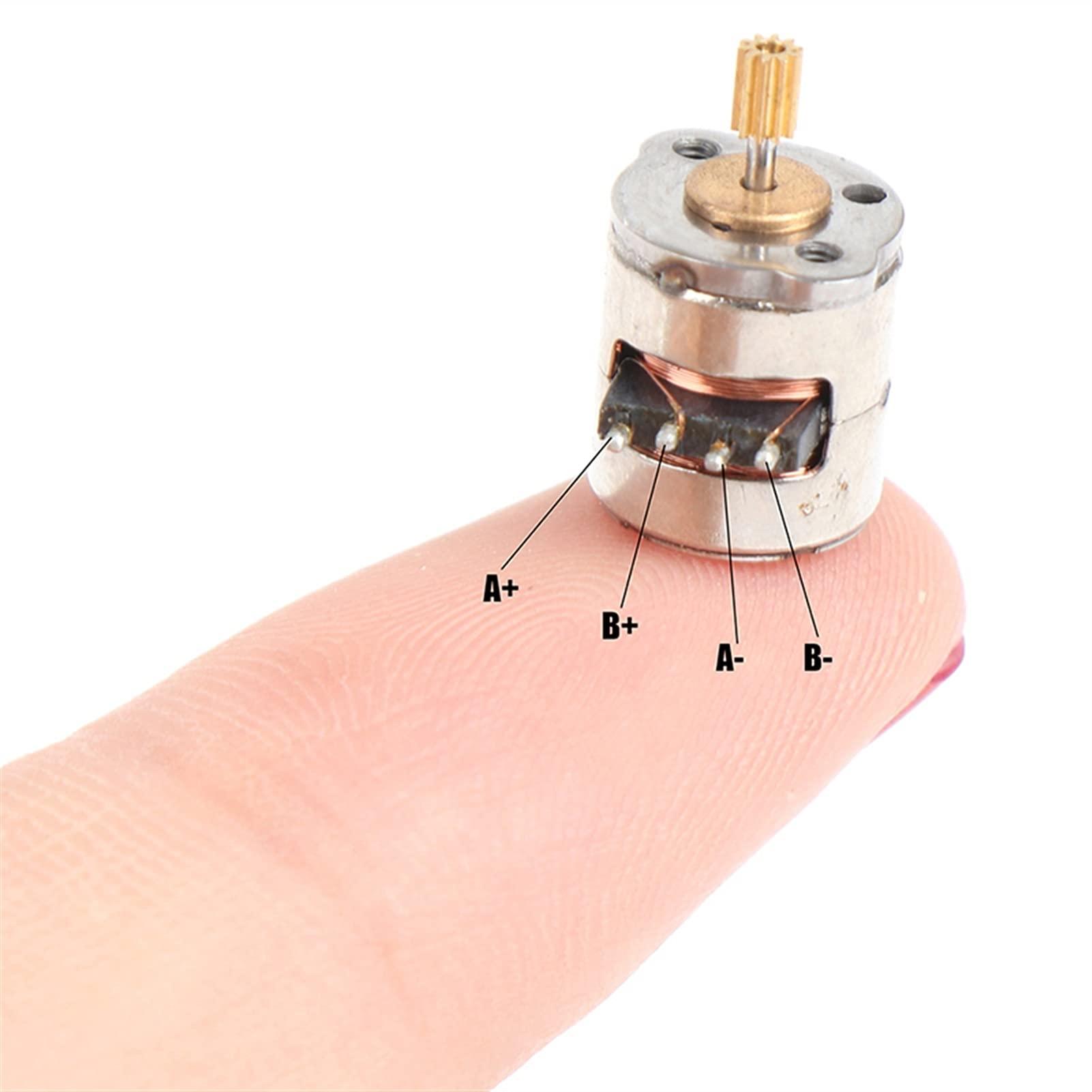 Pangyoo Pangyoo PYouo-DC Motor Miniature Stepper with Gear, Mini 2-Phase 4-Wire Stepper Motor, Small Tiny Micro Motor, Toy Engine, 10 Pcs