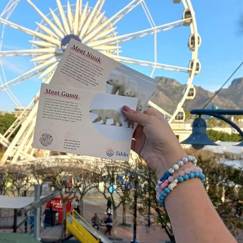 Fahlo Fahlo Polar Bear Tracking Bracelet, Elastic, supports Polar Bears International, one size fits most for Men and Women