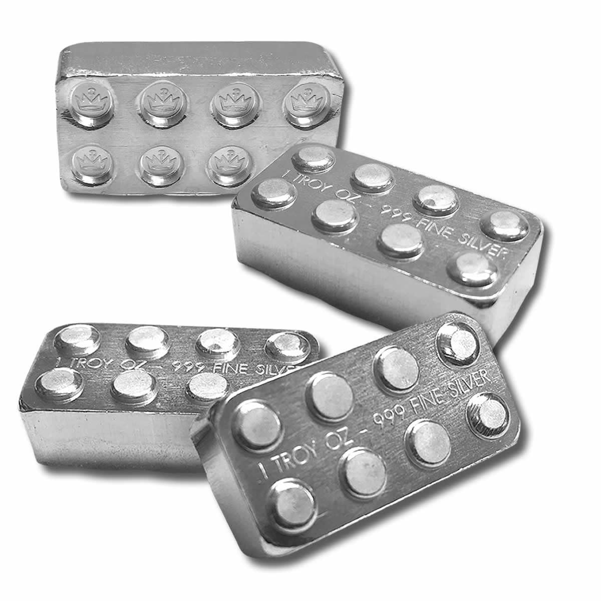 Monarch Precious Metals Monarch Precious Metals 1 oz .999 Fine Silver Building Block Bar - 2x4